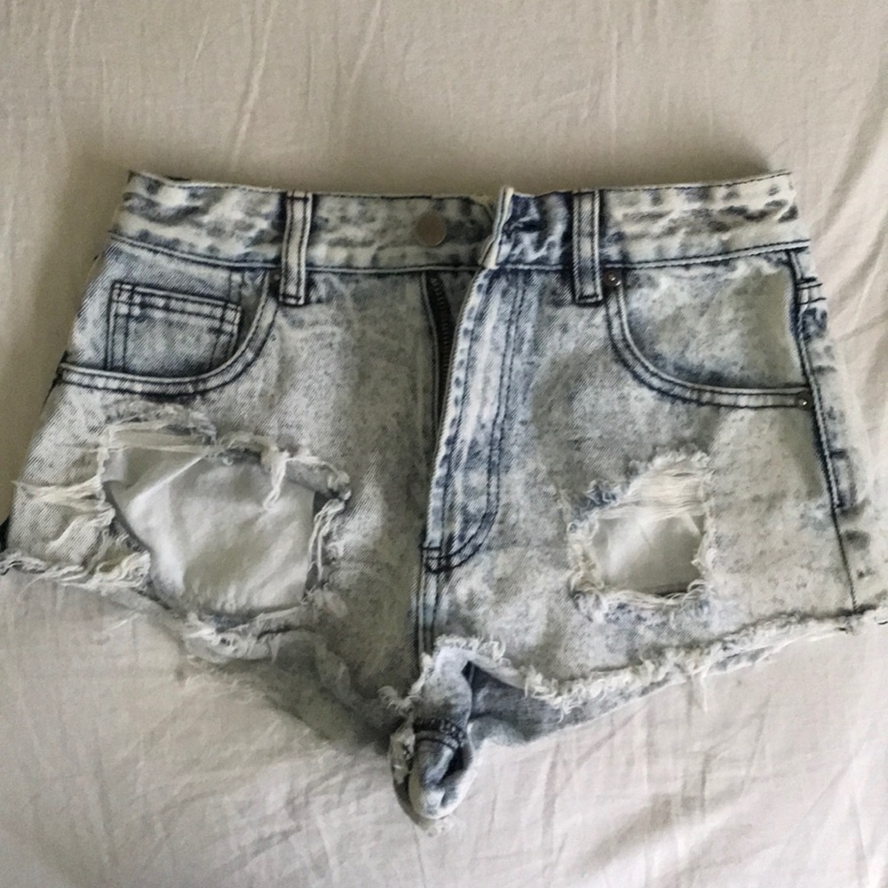 Forever 21 Acid wash jean shorts